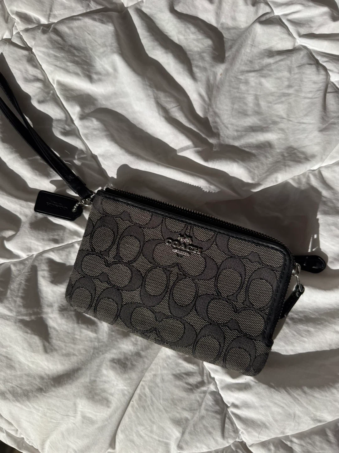 Coach Signature Canvas Wristlet