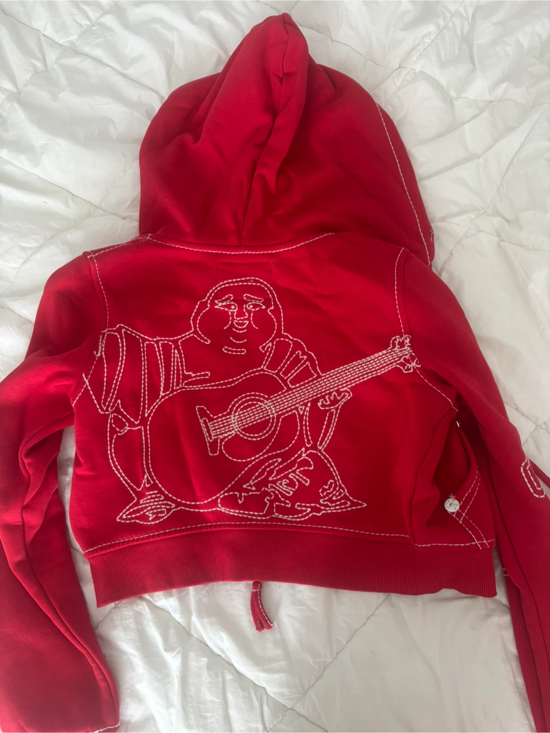 True Religion Red Cropped Hoodie - photo 2