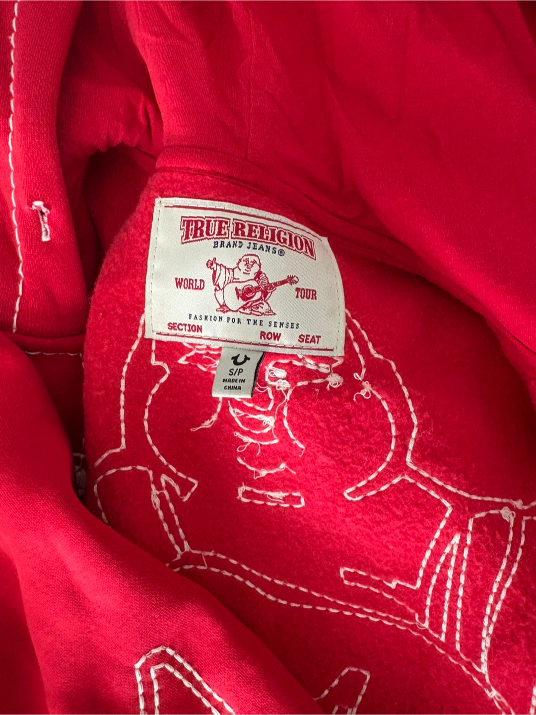 True Religion Red Cropped Hoodie - photo 3