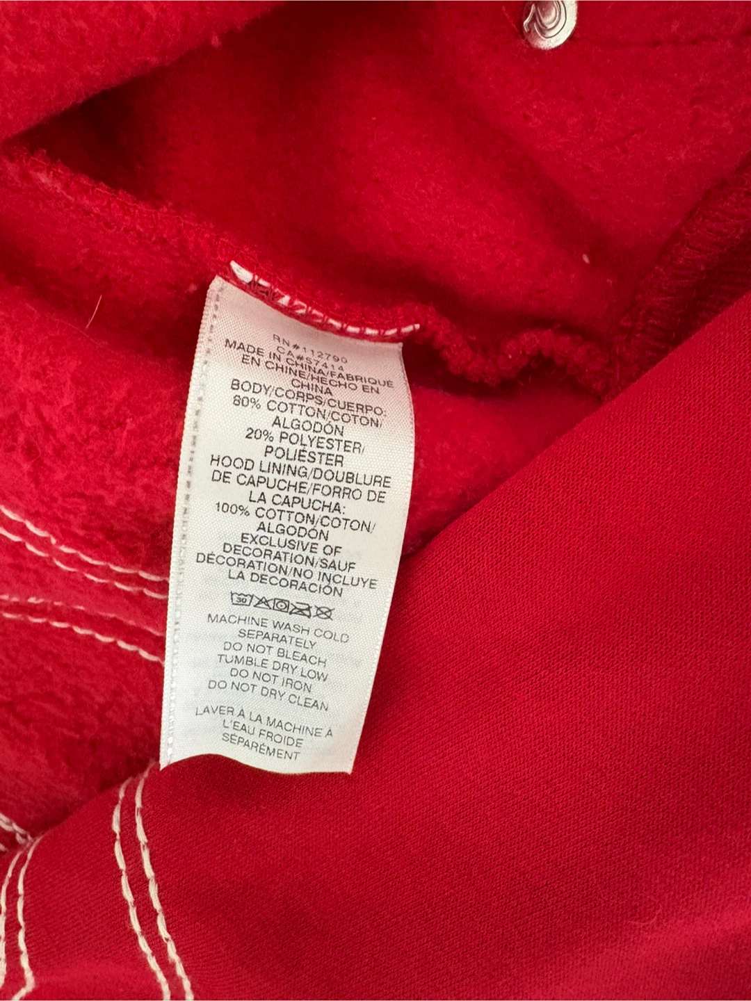True Religion Red Cropped Hoodie - photo 5