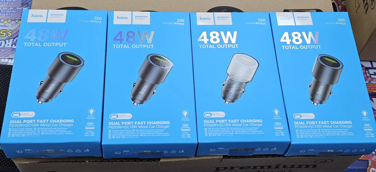 Hoco Z60 48W Dual Port Fast Car Charger