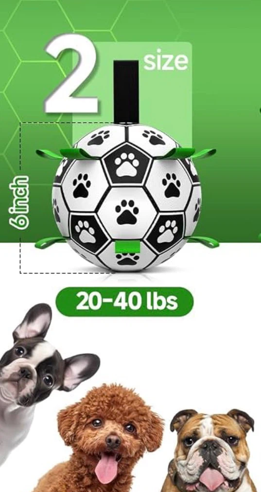 Dog Soccer Ball Toy with Tabs - New - photo 2