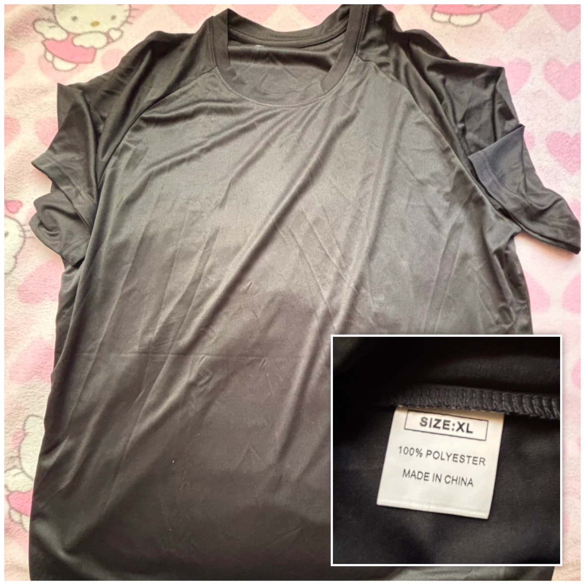 Polyester T-Shirt - *Size Men XL/Black*