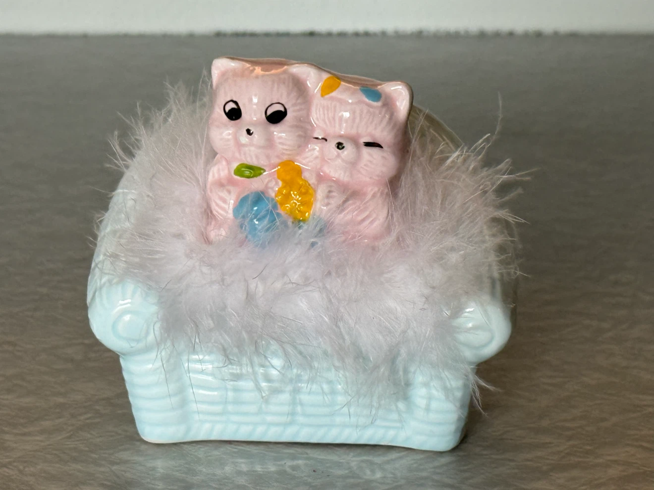 Vintage Ceramic Kittens Coin savings bank