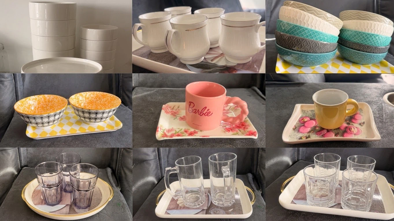 Move out sale/DinnerSet/ snack bowl / tea cup, juice glass Ikea