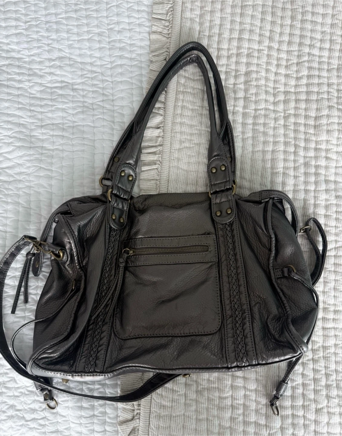 City Bag Silver Shoulder Bag