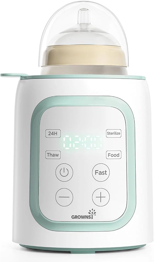New Grownsy 8-in-1 OG Fast Bottle Warmer with Timer, Green