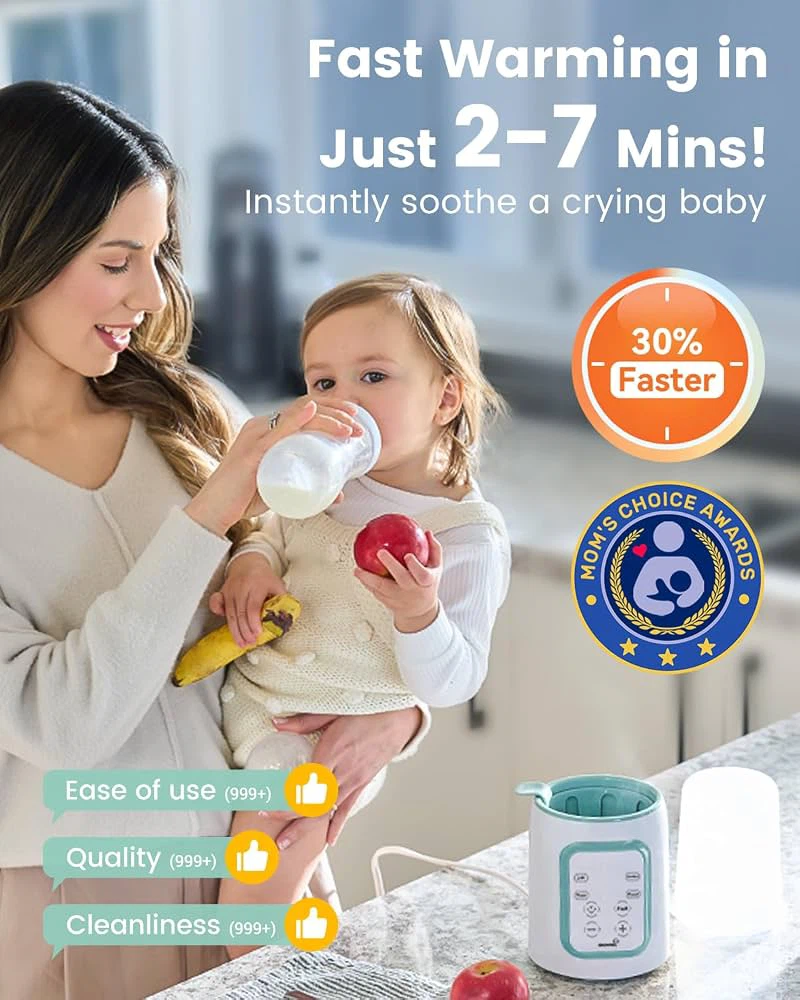New Grownsy 8-in-1 OG Fast Bottle Warmer with Timer, Green - photo 2