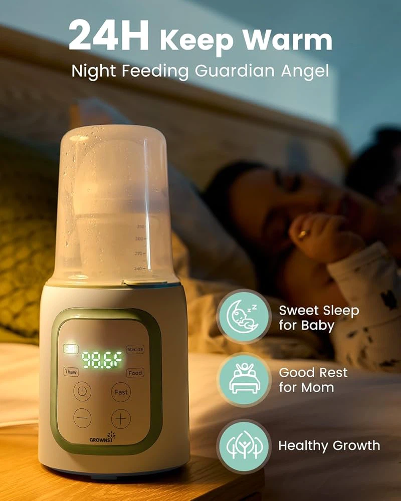 New Grownsy 8-in-1 OG Fast Bottle Warmer with Timer, Green - photo 4