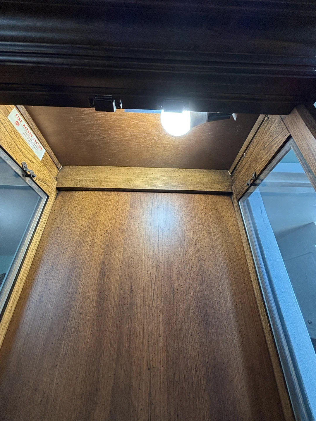 Traditional Wood Display Cabinet with Lighting - photo 3