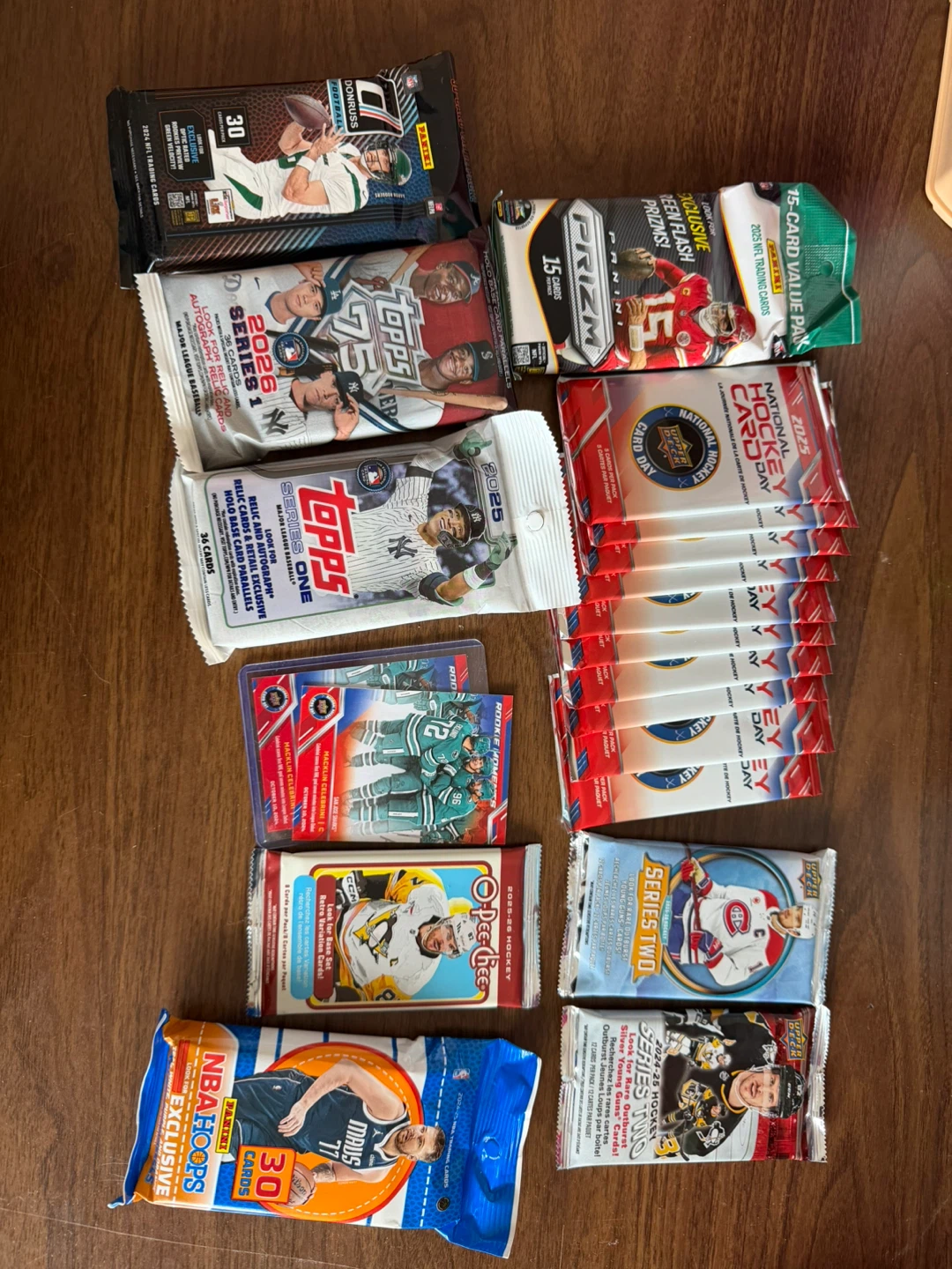Assorted Sports Trading Card Packs
