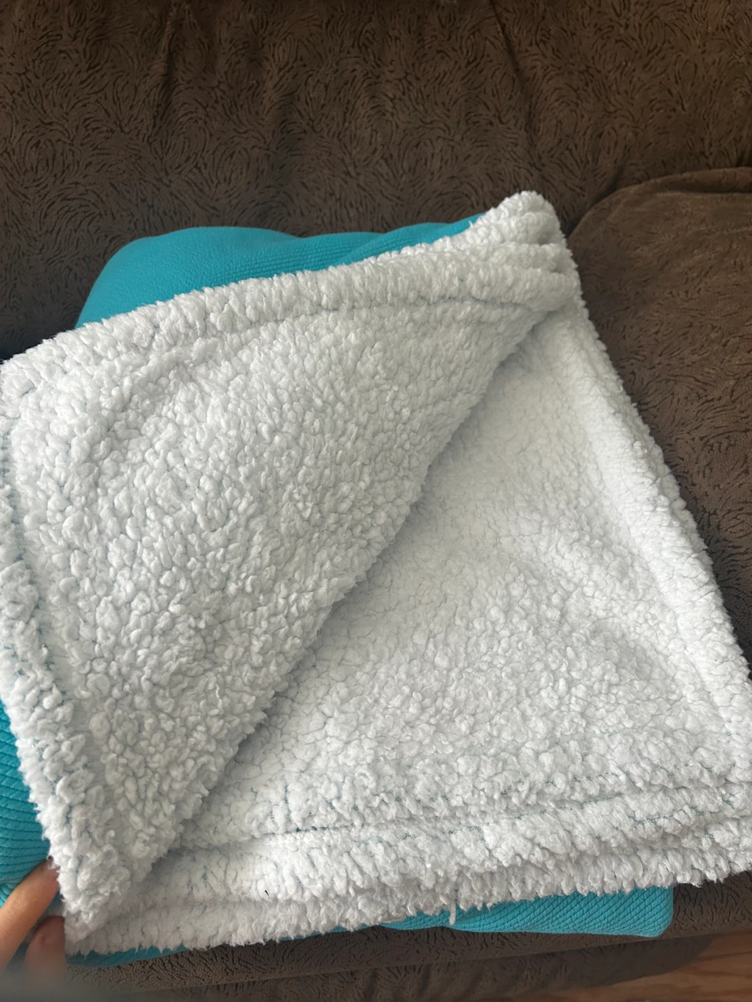 New Decanovo Turquoise Sherpa Throw Blanket - photo 2
