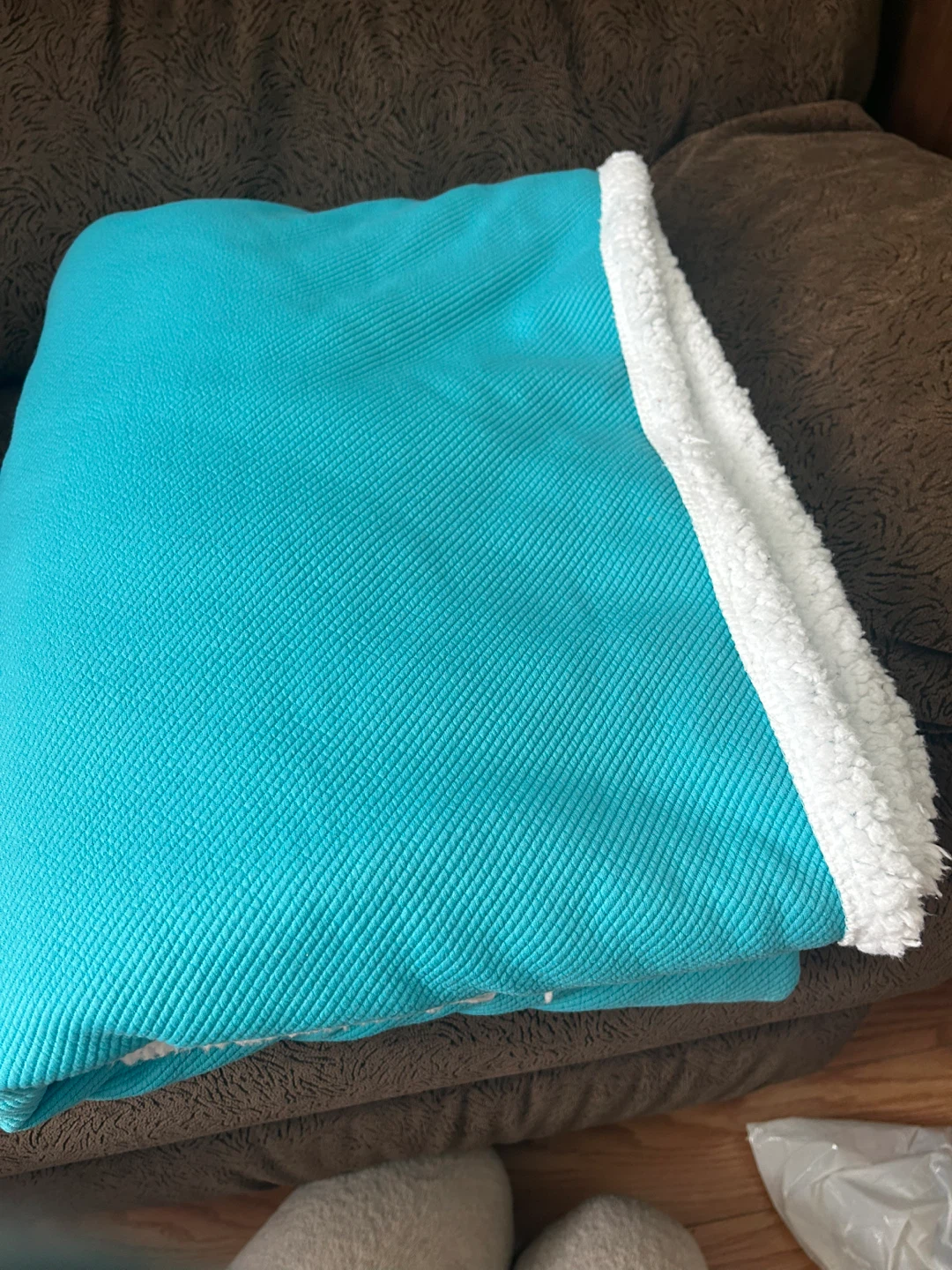New Decanovo Turquoise Sherpa Throw Blanket - photo 3