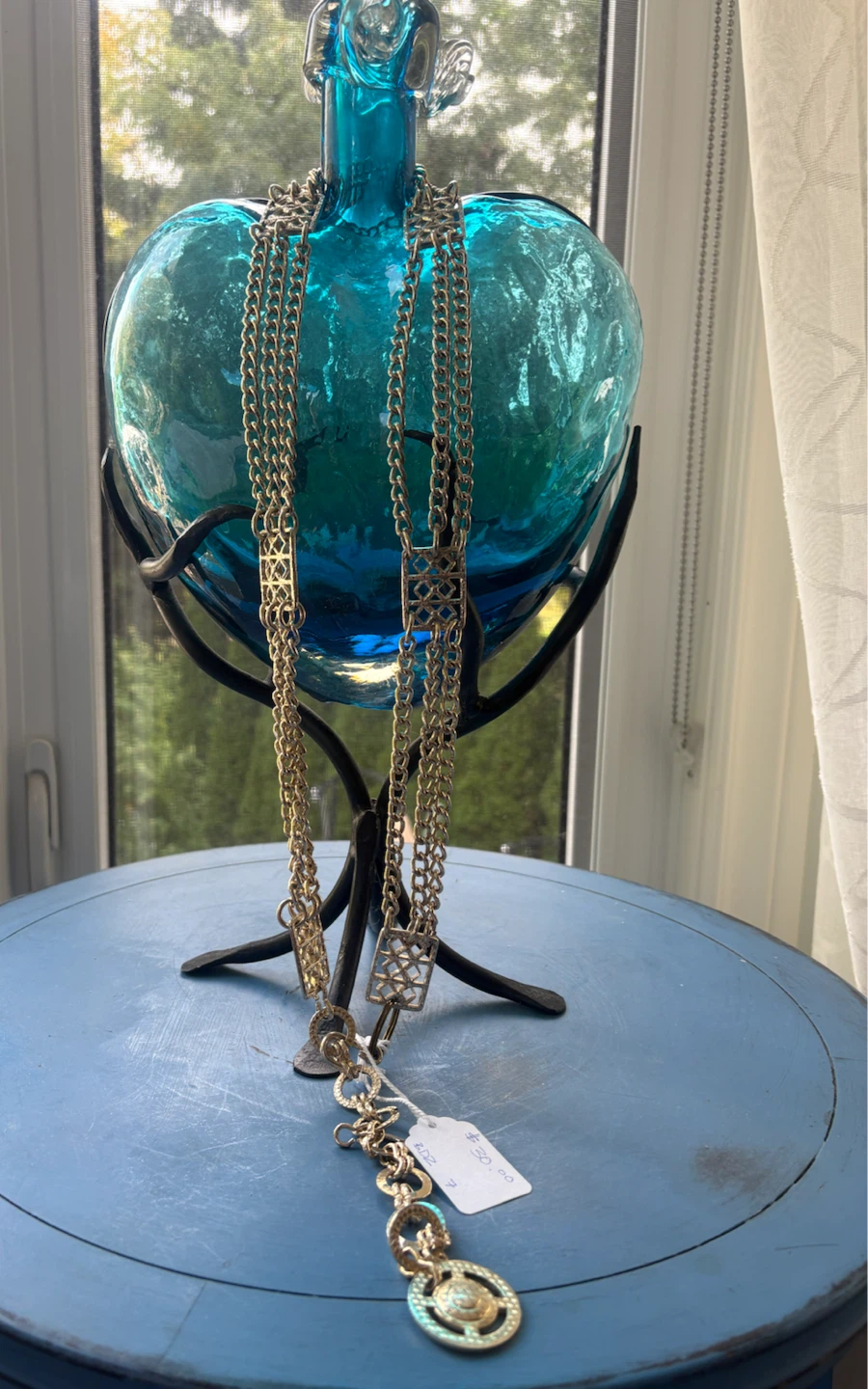Vintage:Gold-Tone Metal Chain Belt