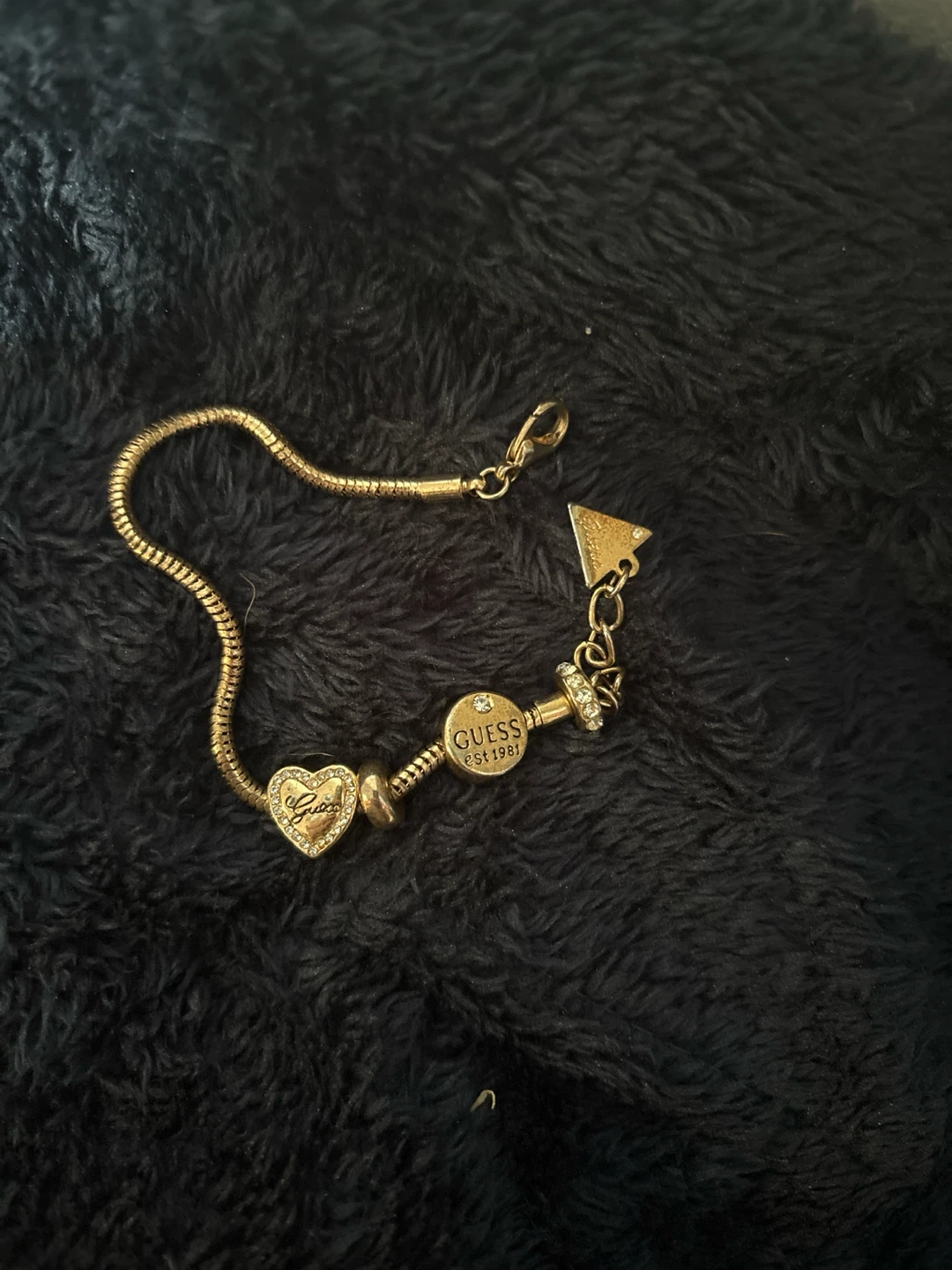 Guess gold-tone charm bracelet