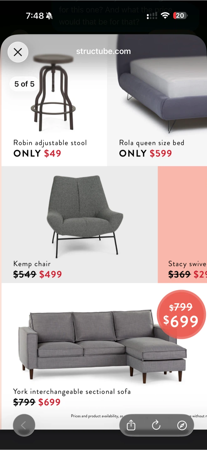 Structube York Interchangeable Sectional Sofa - photo 3