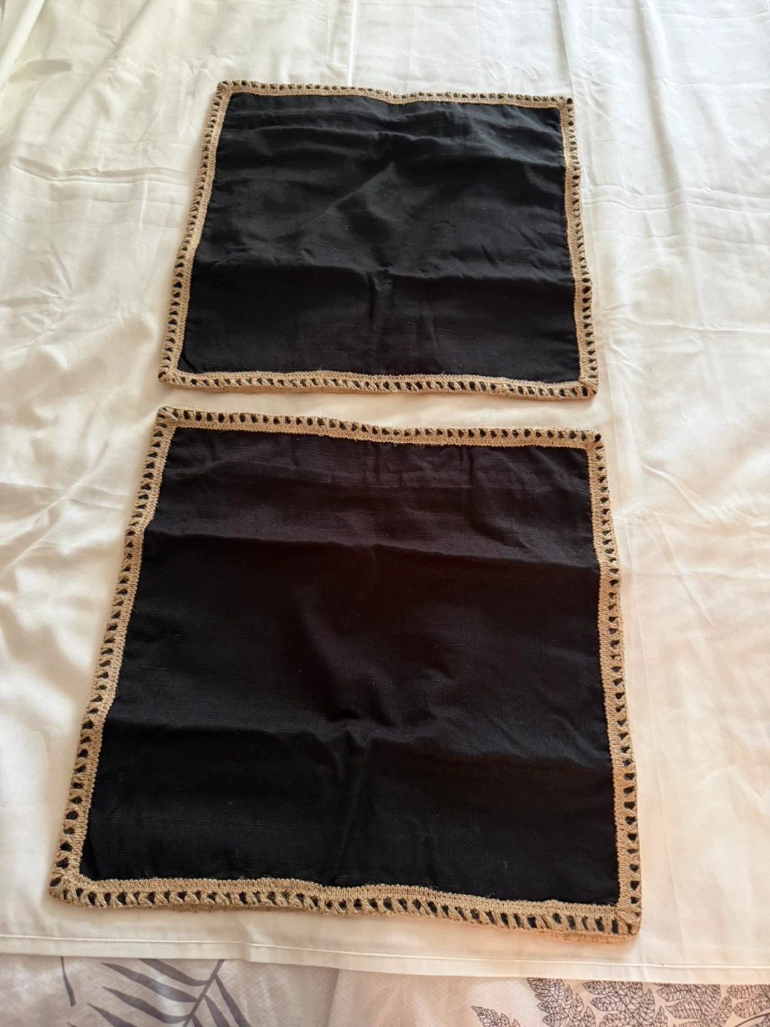 NordECO HOME Burlap Trimmed Pillow Covers (Set of 2) - photo 3
