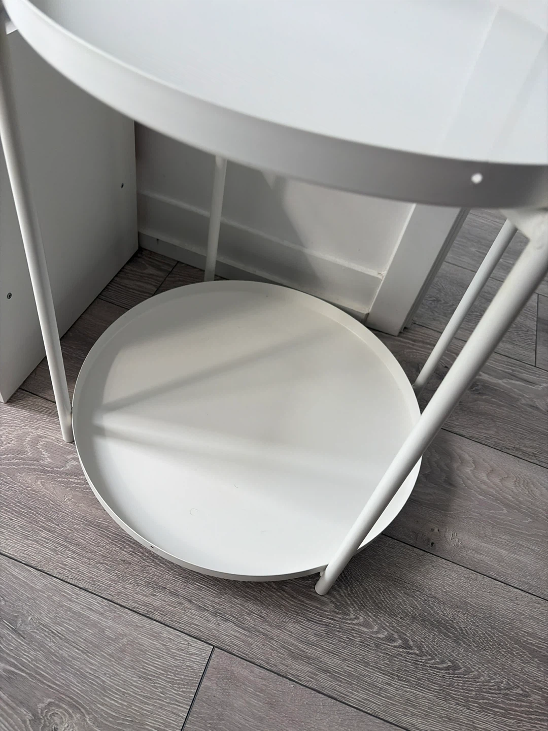 IKEA GLADOM White 2 Tray Table - photo 3