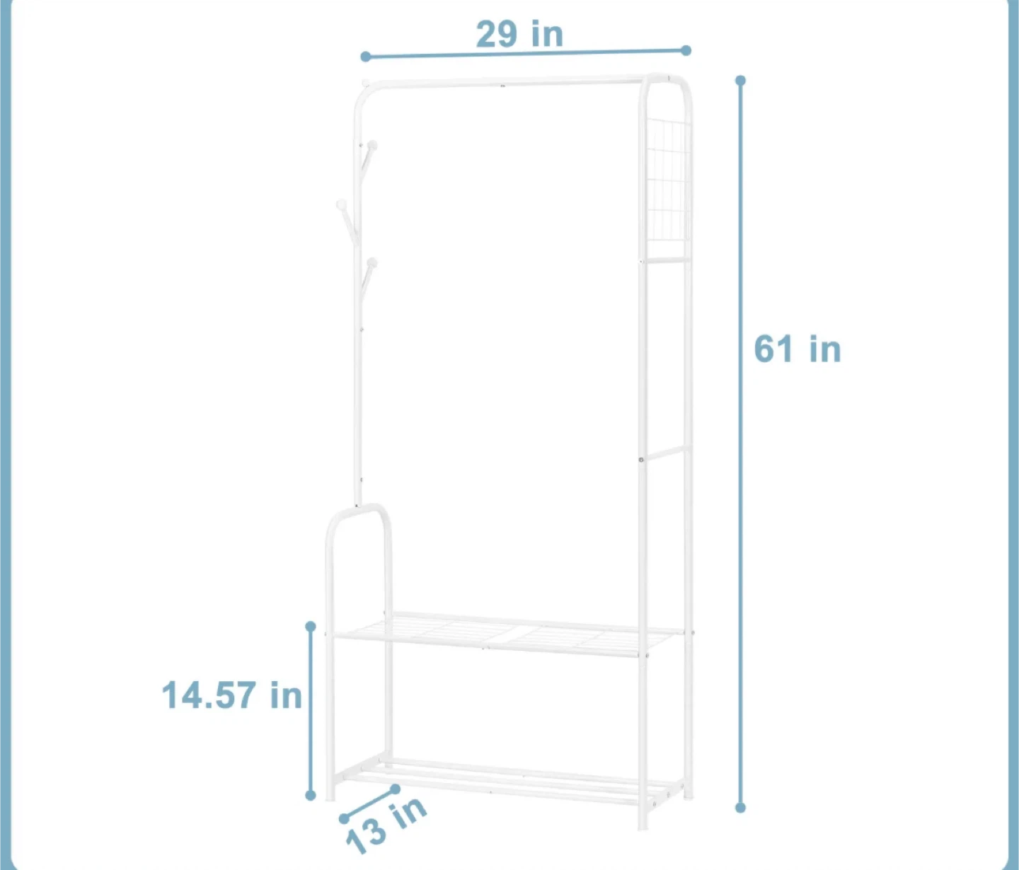 White Metal Garment Rack