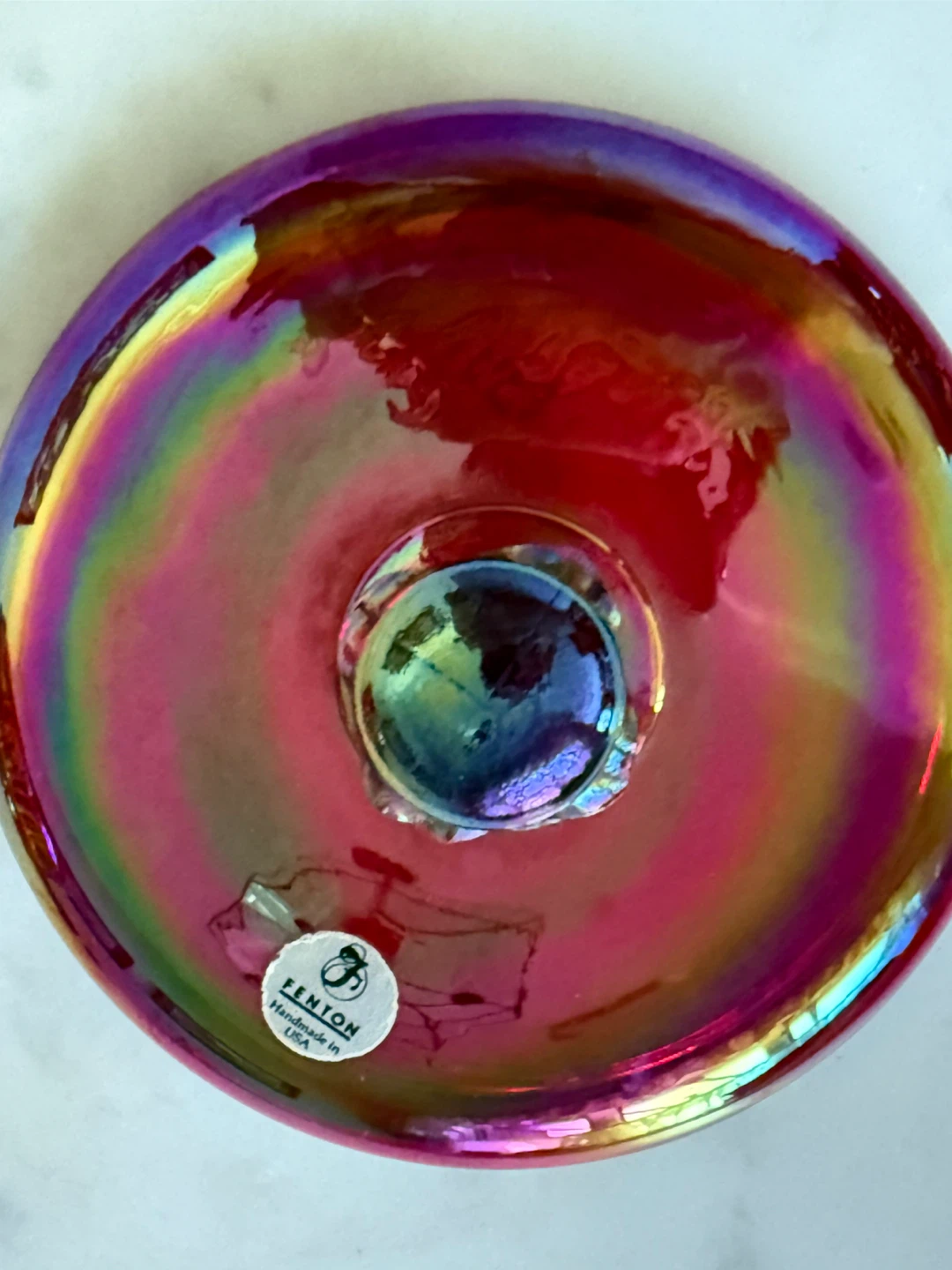 Fenton Carnival Glass Lidded Bowl - photo 2