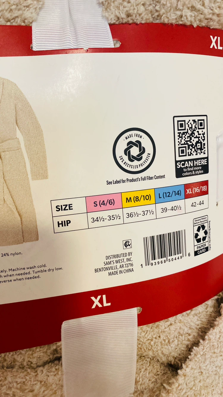 Cozy knit lounge robe size xl - photo 5
