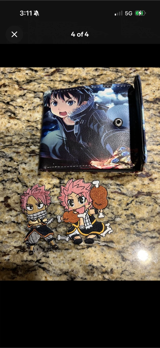 Sword Art Online Wallet and Fairy Tail Patches