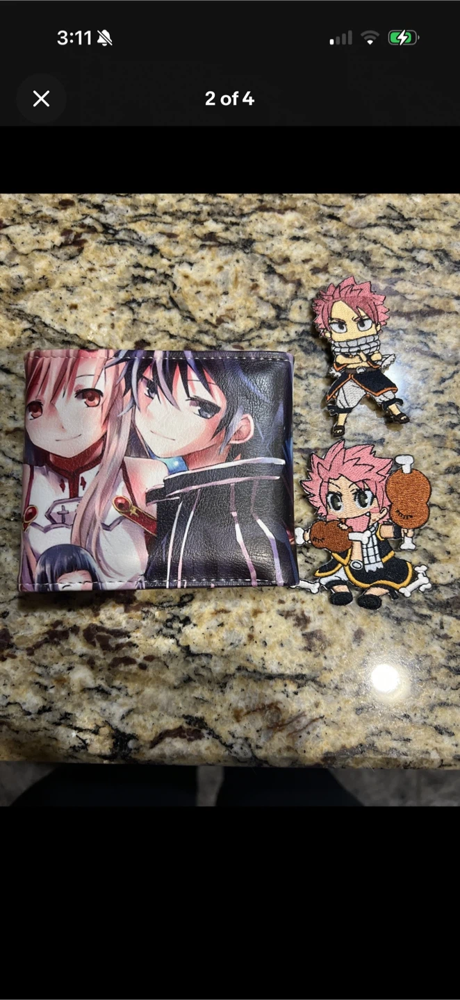 Sword Art Online Wallet and Fairy Tail Patches - photo 2