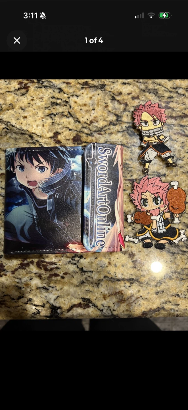 Sword Art Online Wallet and Fairy Tail Patches - photo 3