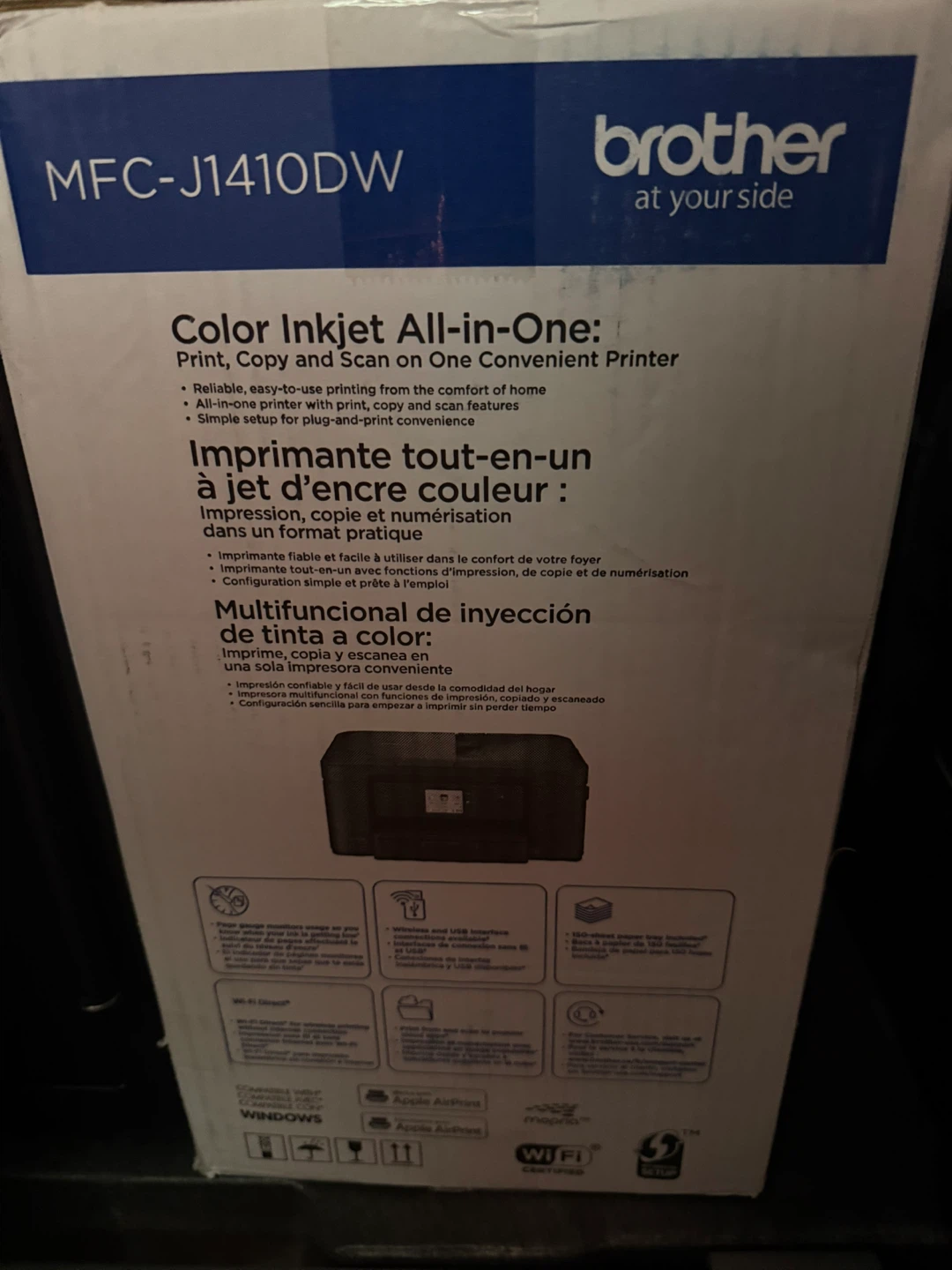 Brother MFC-J1410DW Color Inkjet All-in-One Printer