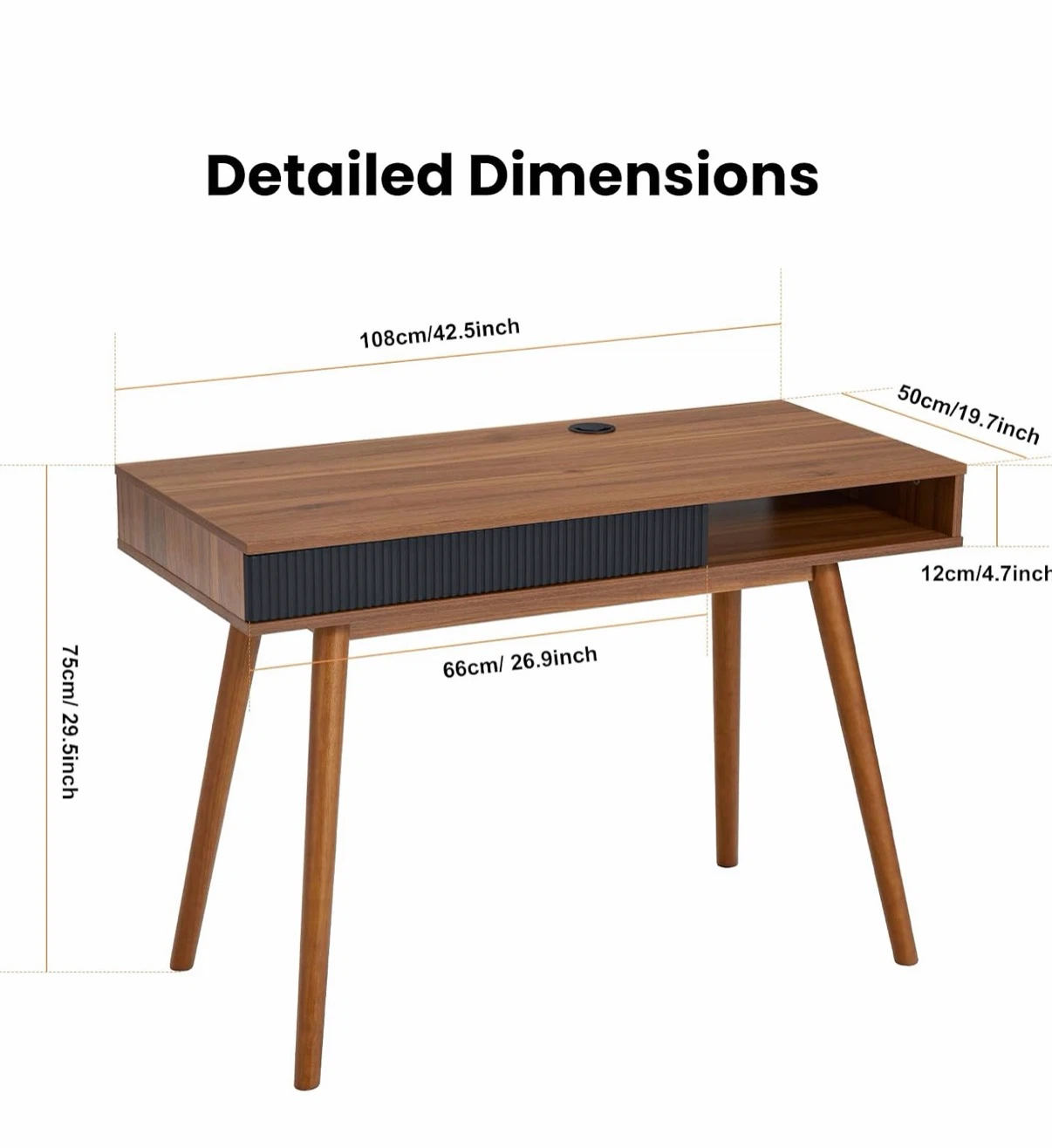 Mid-Century Modern Office Desk - photo 3