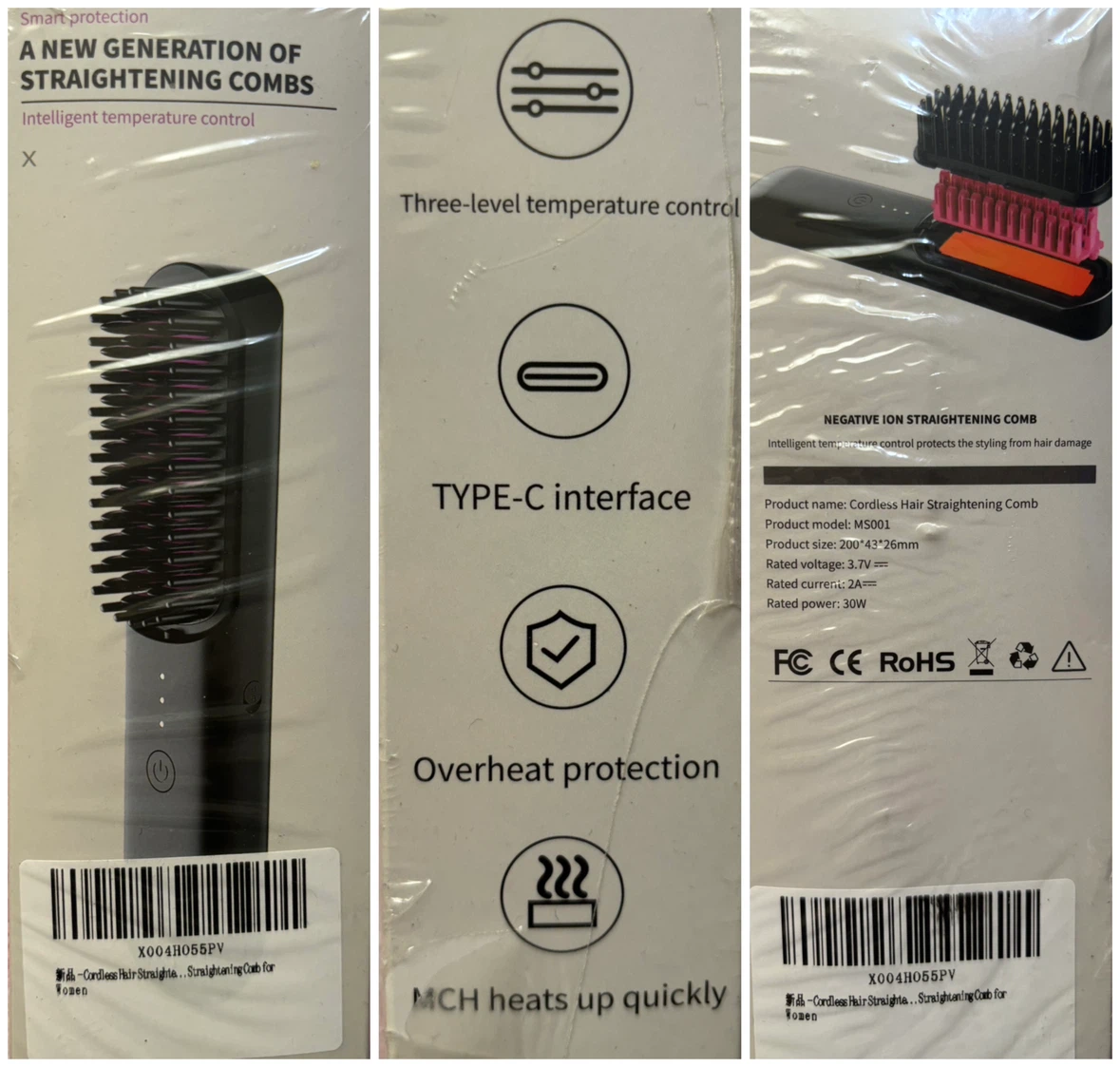 Cordless Hair Straightening Comb