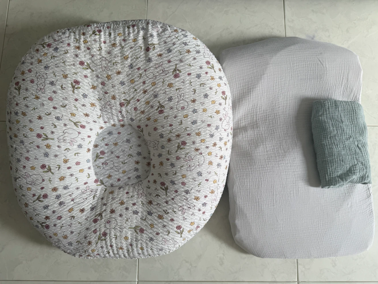 Baby lounger and nursing pillow set