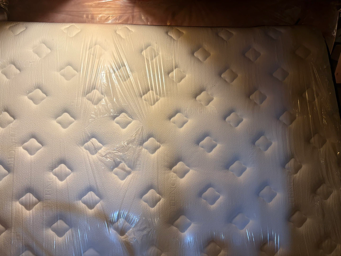 14 inch NEW Queen size thick mattress with bed frame/ headboard