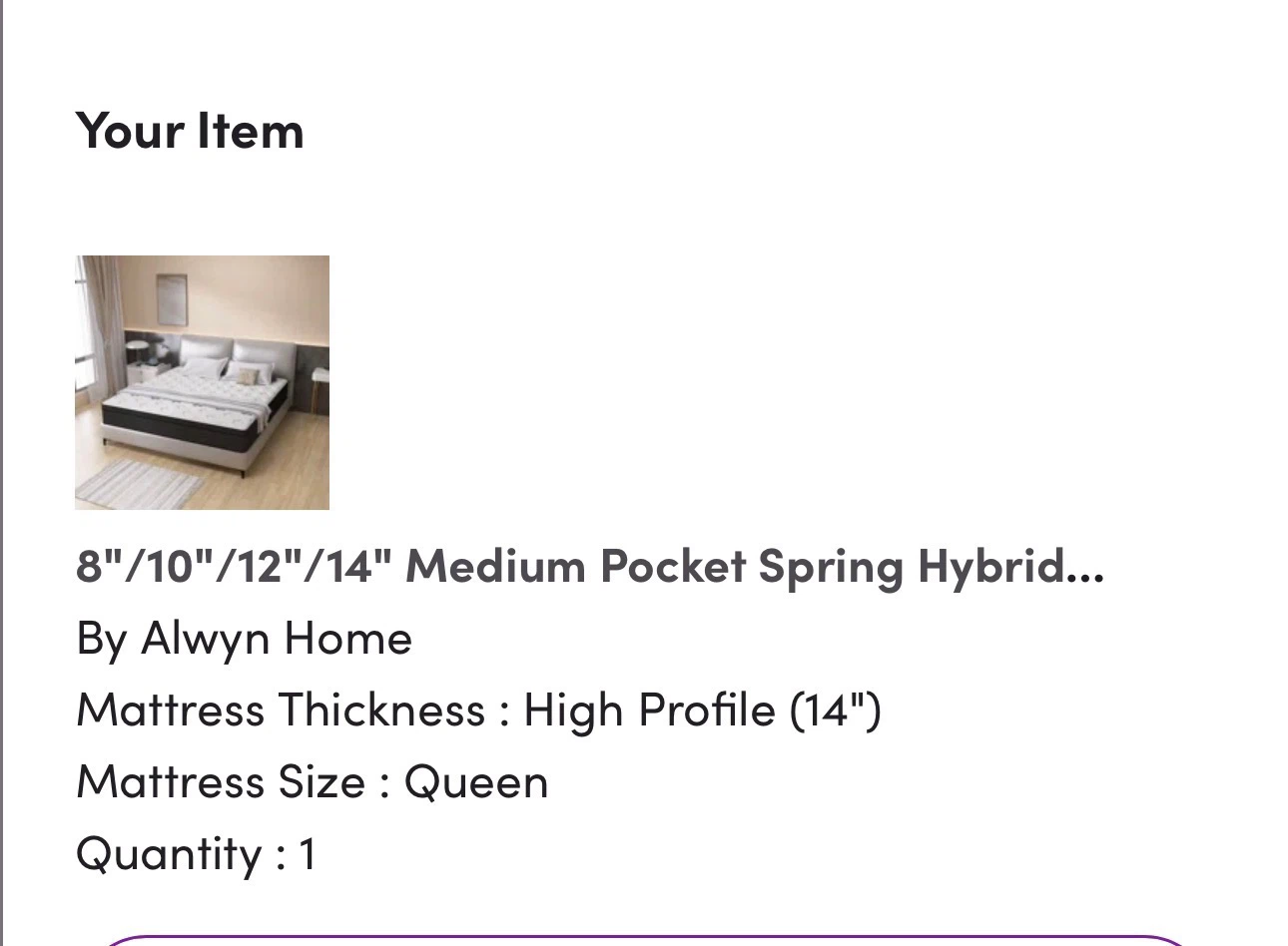 14 inch NEW Queen size thick mattress with bed frame/ headboard - photo 2