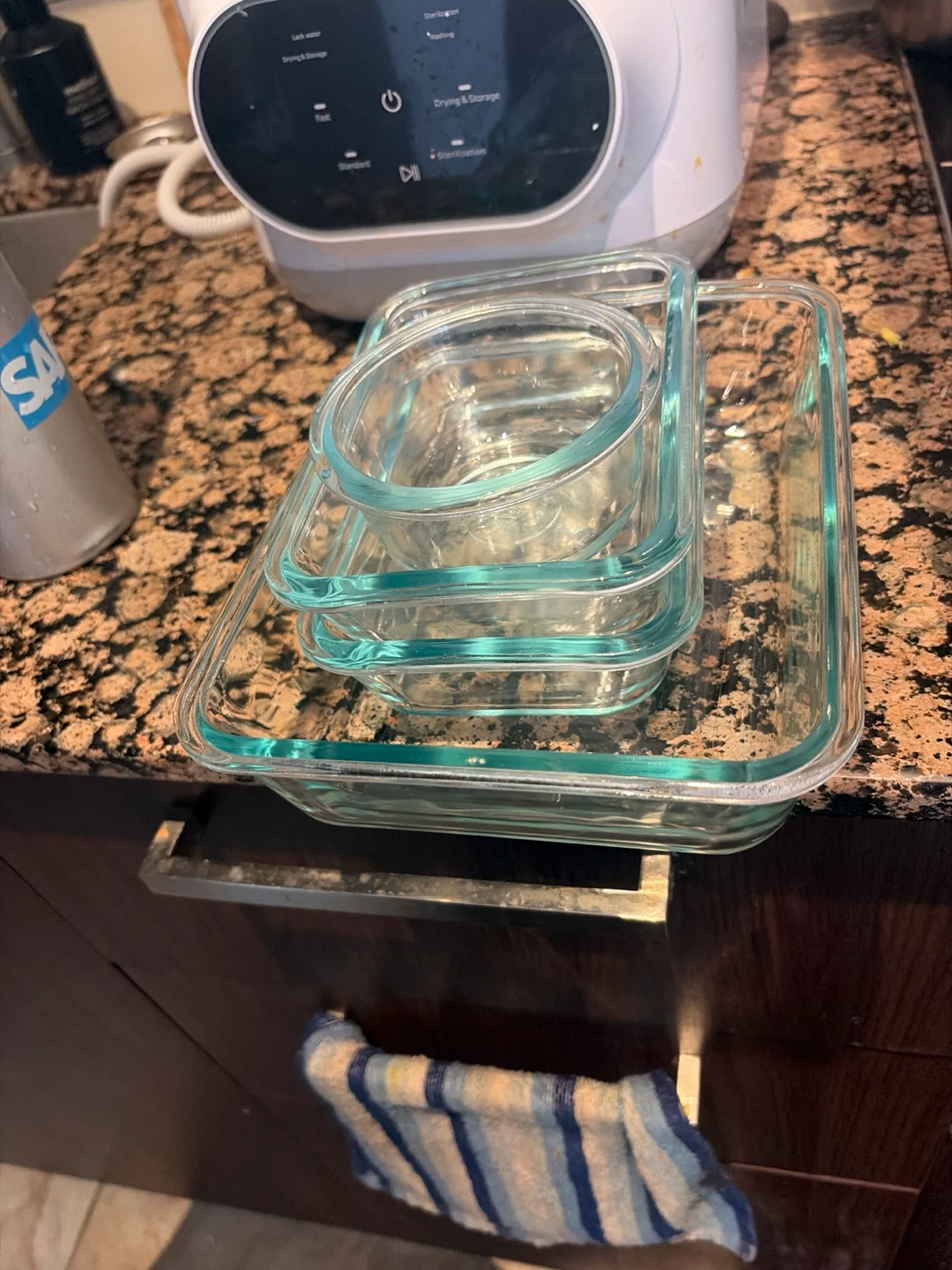 Set of Pyrex Glass Storage Containers