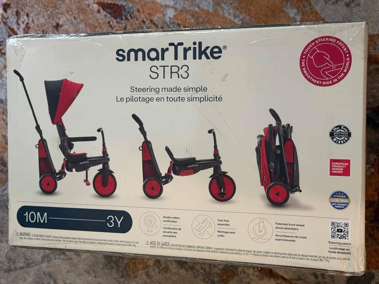 smarTrike STR3 Red - Brand New in Box - 10M to 3Y