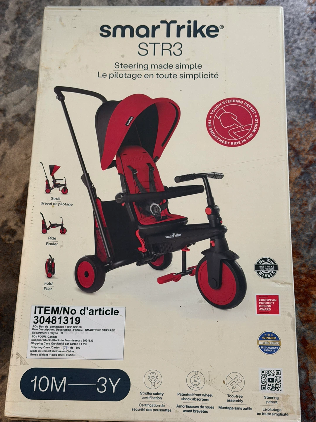 smarTrike STR3 Red - Brand New in Box - 10M to 3Y - photo 2