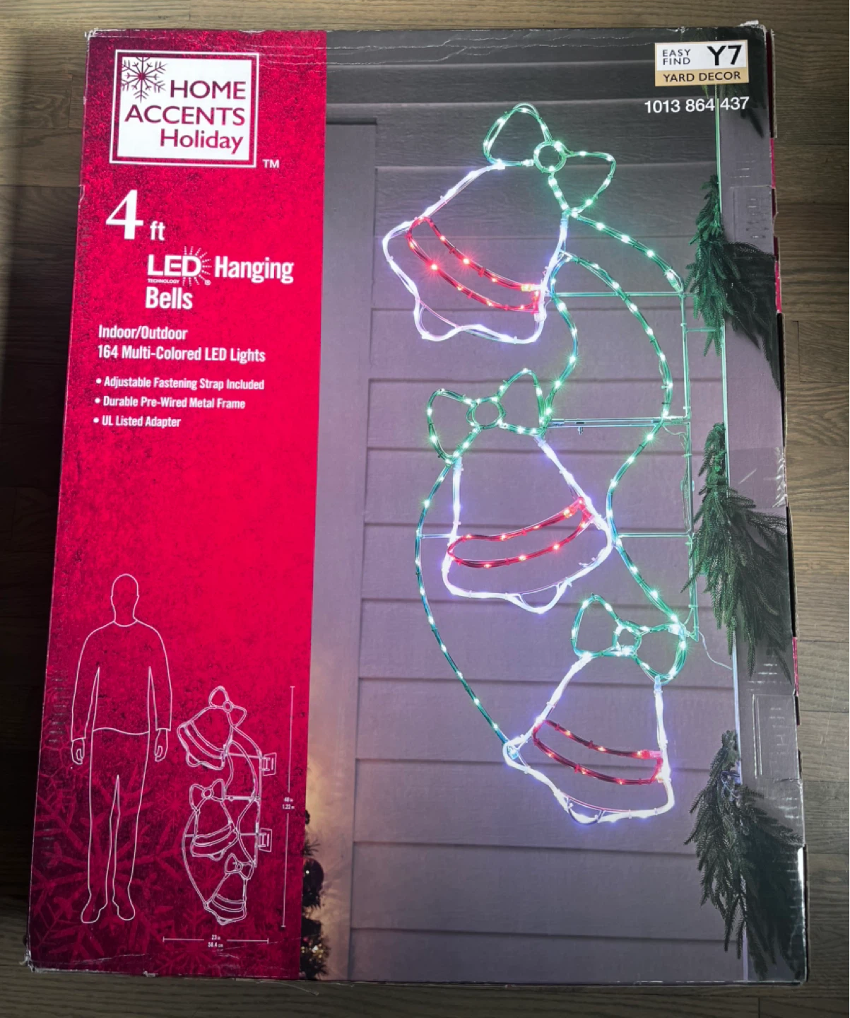Home Accents Holiday 4ft LED Hanging Bells