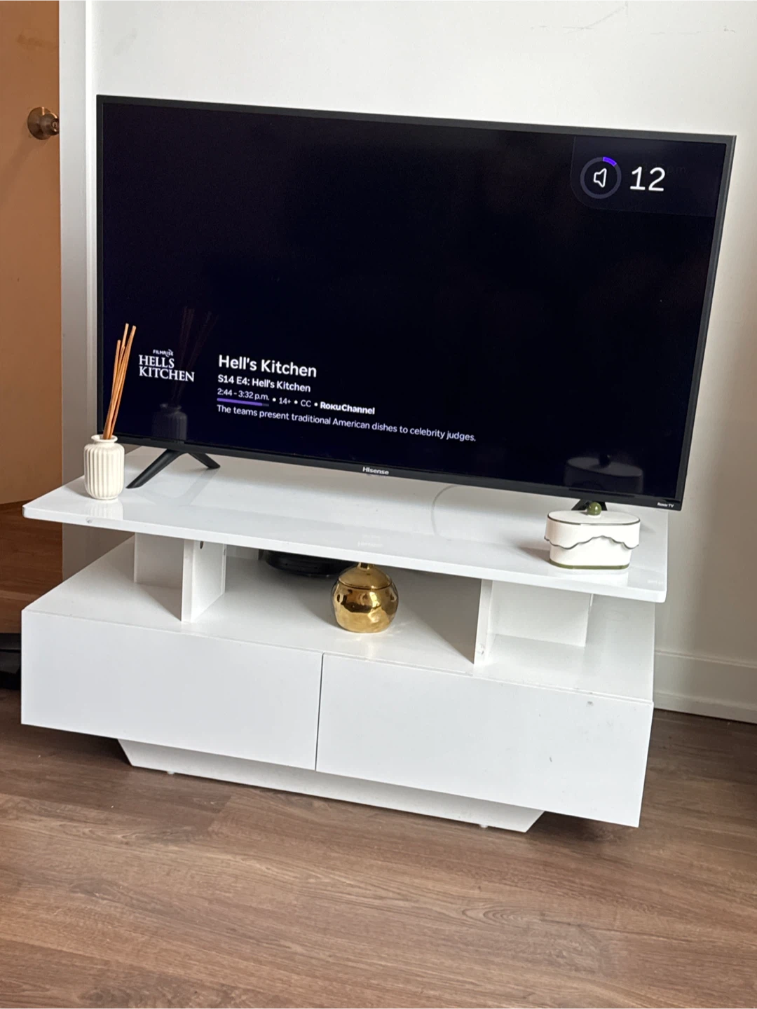 Hisense Roku TV and Stand