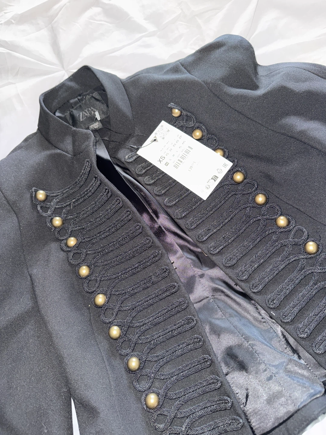 Zara Black Military Style Jacket - photo 2