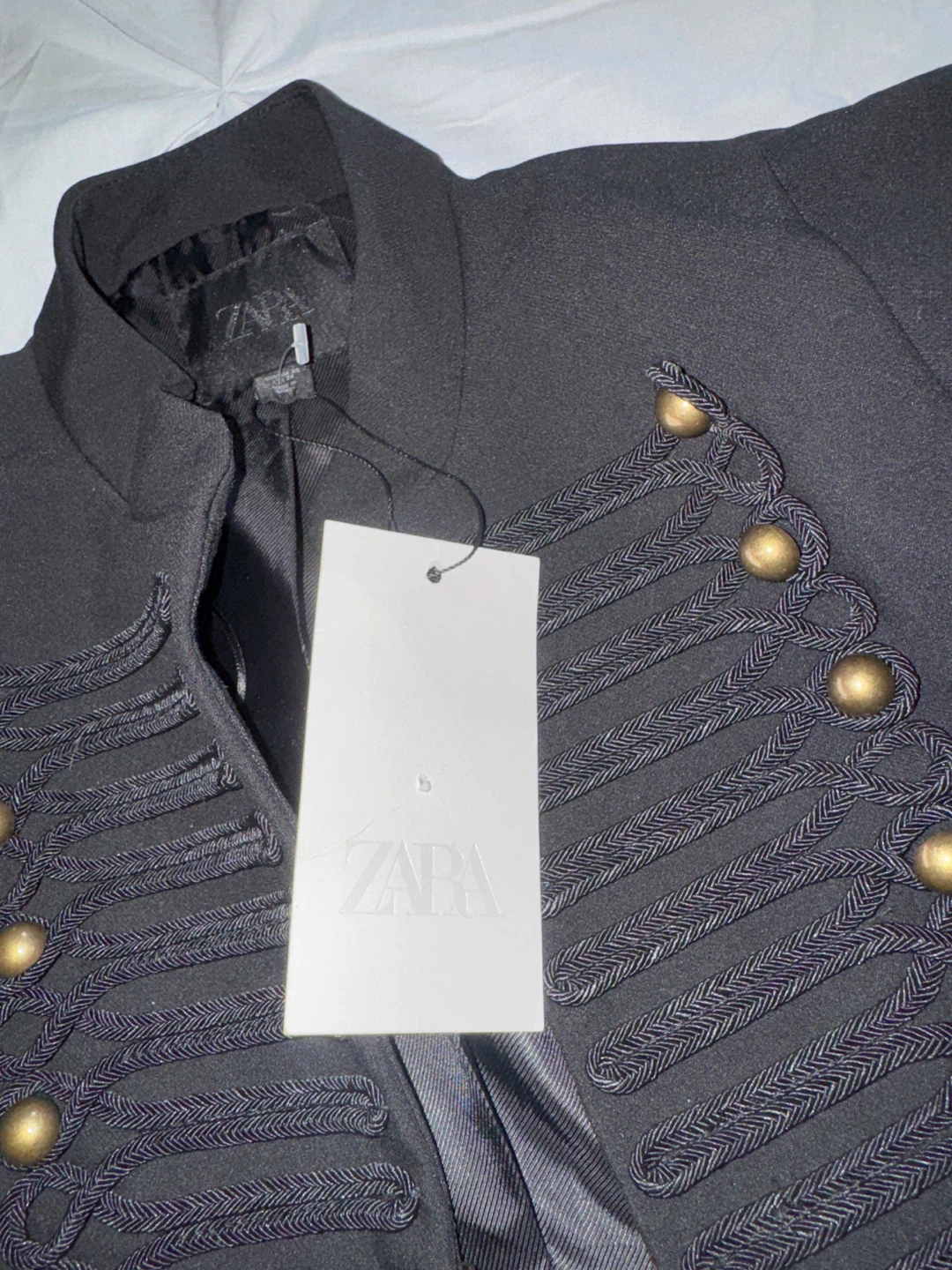 Zara Black Military Style Jacket - photo 3