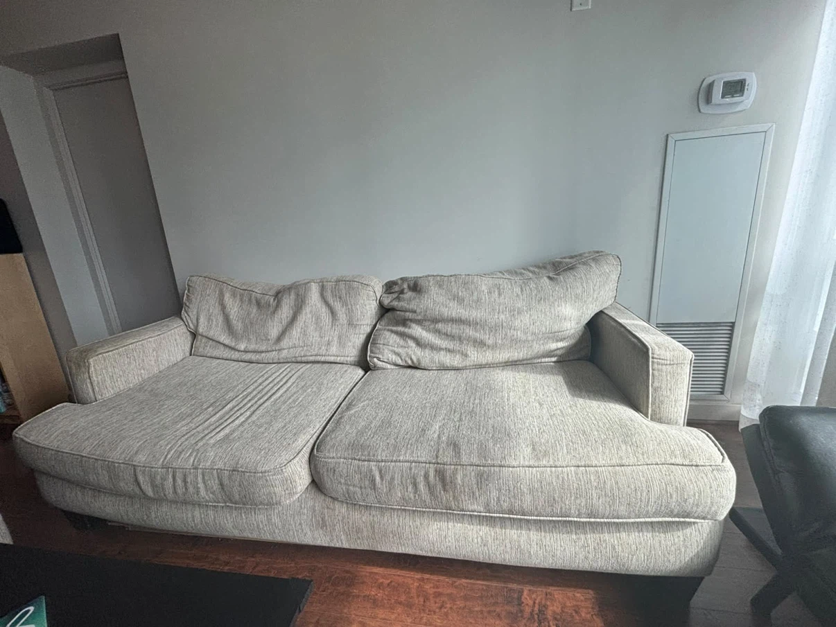 Set-Beige Textured Sofa - photo 2