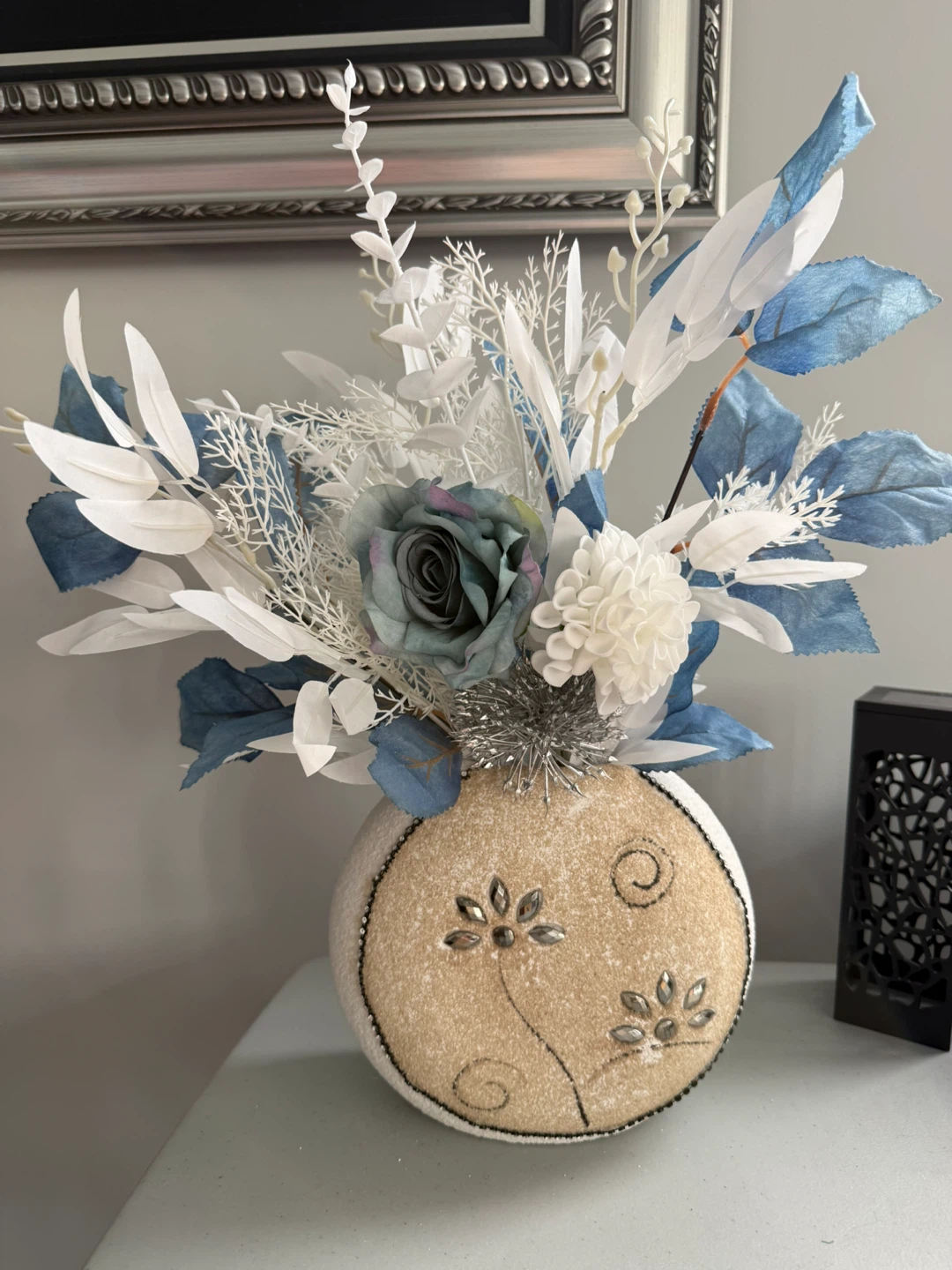 Artificial Floral Arrangement in Decorative Vase