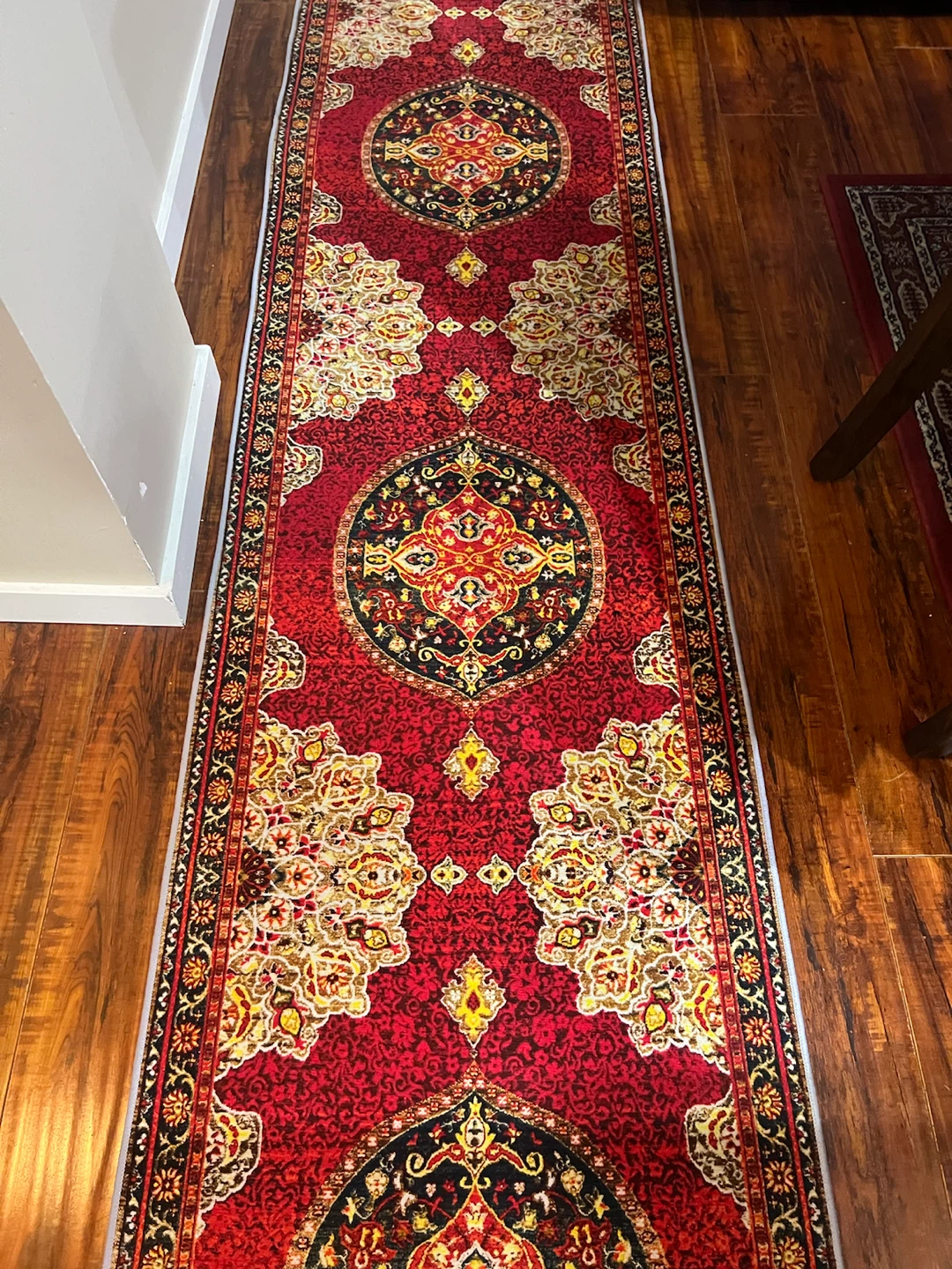 Red Oriental Style Runner Rug - photo 3