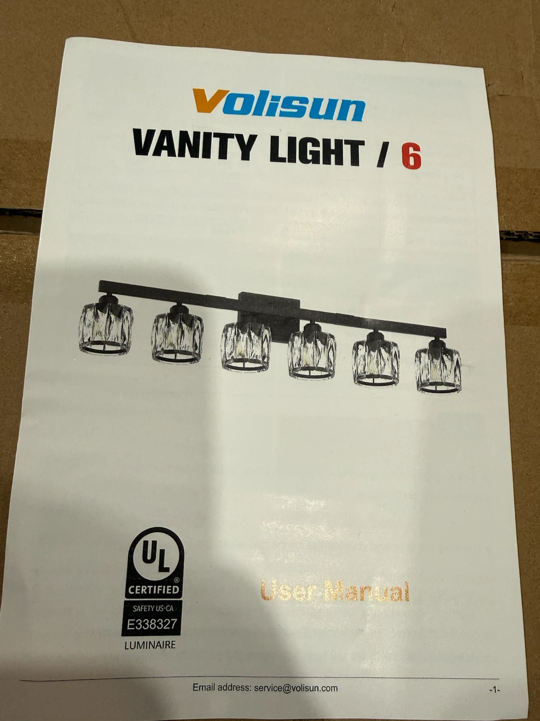 VOLISUN Crystal Vanity Lights for Bathroom, 6 Light - photo 2
