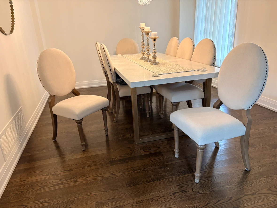Set of 8 Upholstered Dining Chairs - photo 4