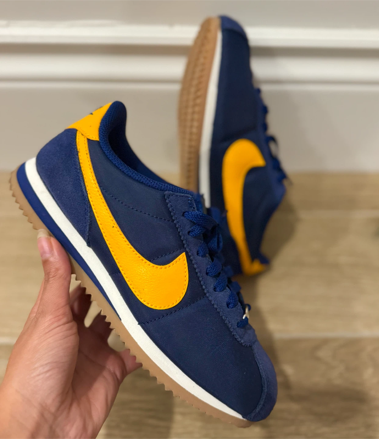 Nike Cortez Sneakers Blue and Yellow - photo 2