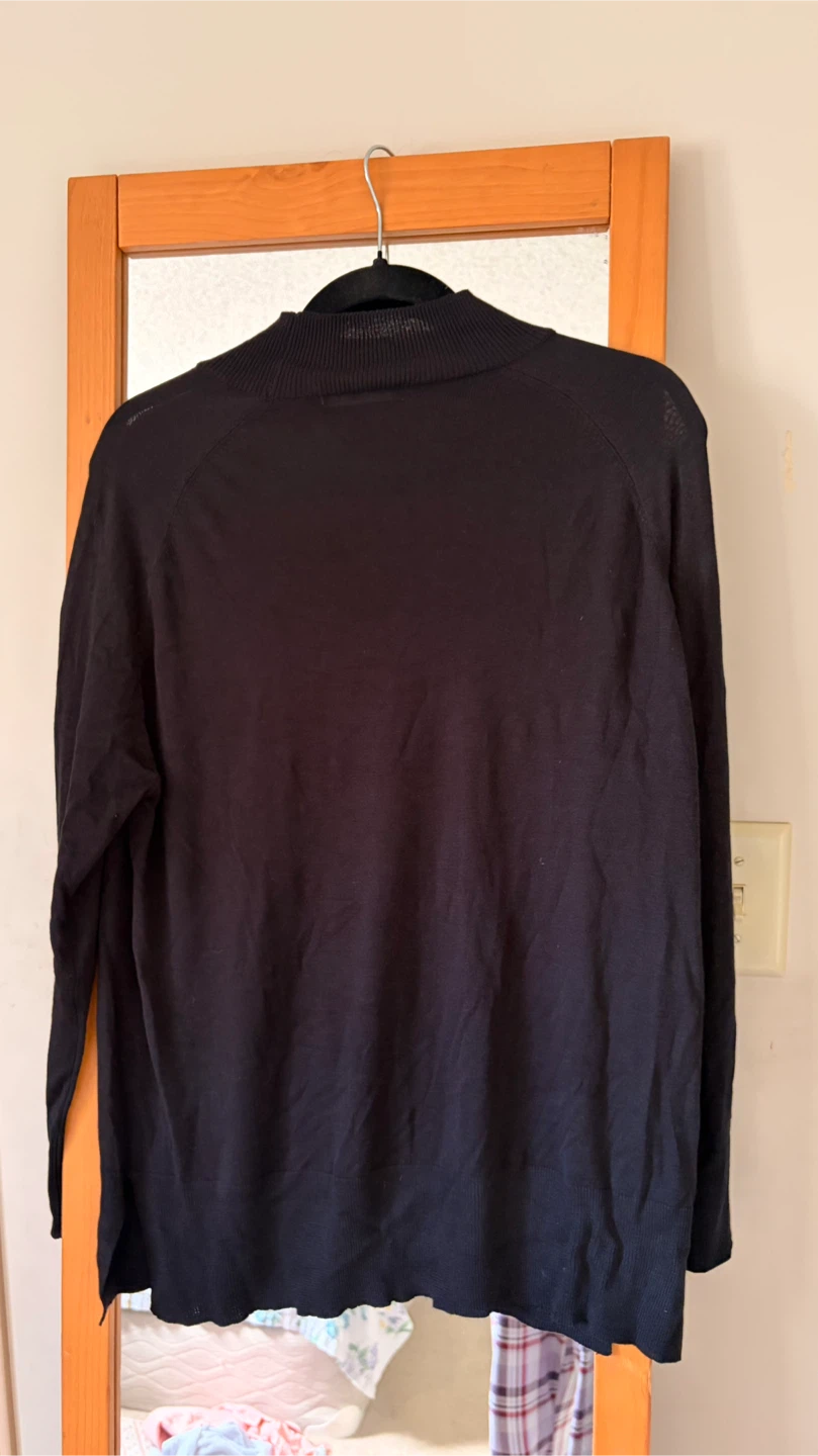 Black Mock Neck Long Sleeve Sweater - photo 2