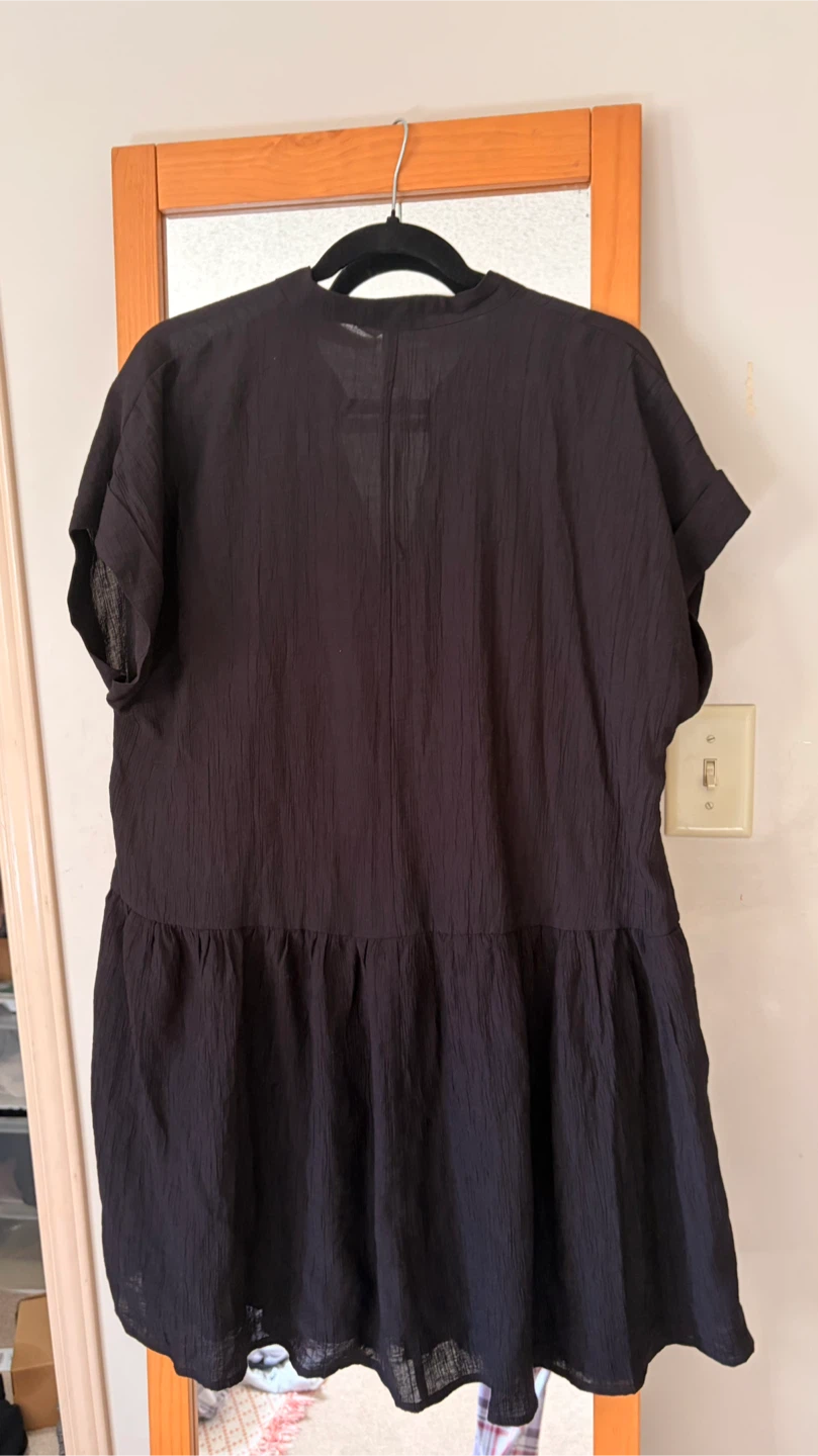 H&M Black Button-Front Dress - photo 2