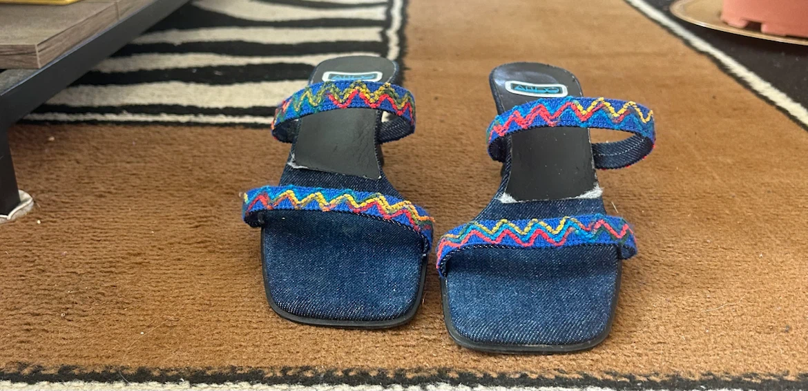 ALDO Denim Strappy Heeled Sandals